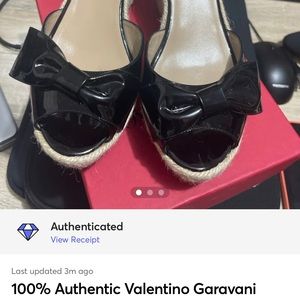 100% Authentic Valentino Garavani wedge espadrille slide